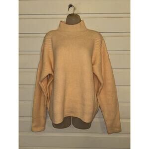 NWT MinkPink Mock Neck Long Sleeve Pullover Kaia Knit Peach Jumper Size M